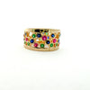 Multi Color Eternity Band 14K Yellow Gold