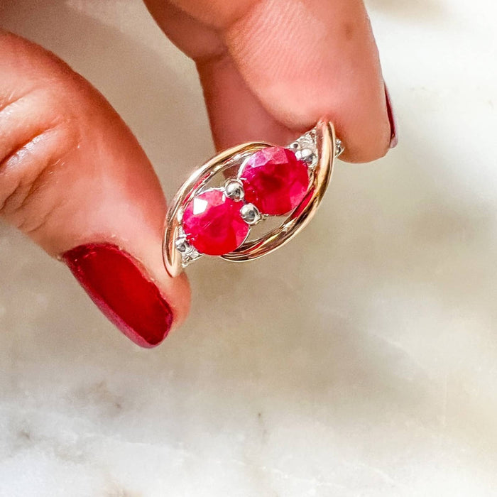 Ever Us Ruby and Diamond Ring 14K Gold