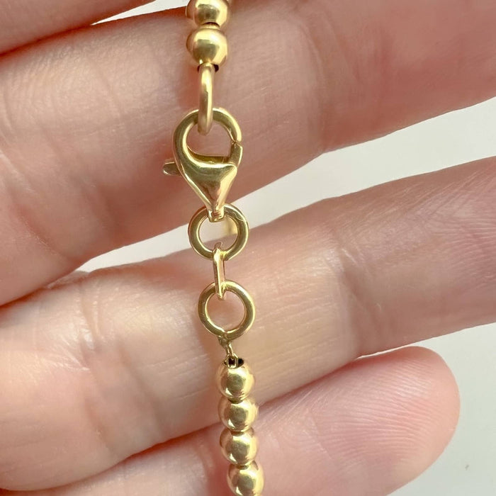 14K Yellow Gold Ball Bracelet