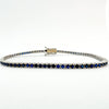 Blue Sapphire Tennis Bracelet 14K White Gold