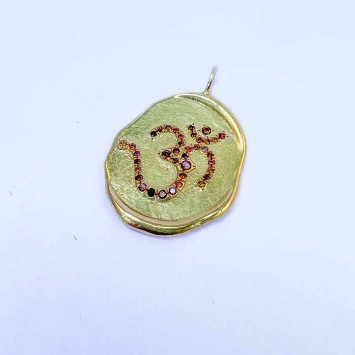 Om Symbol Medallion Charm Pendant