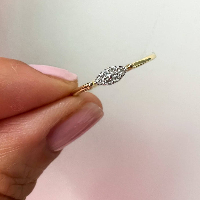 10K Yellow Gold Diamond Dainty Ring