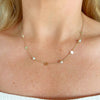 Opal Station Chocker Necklace 14K Yellow Gold