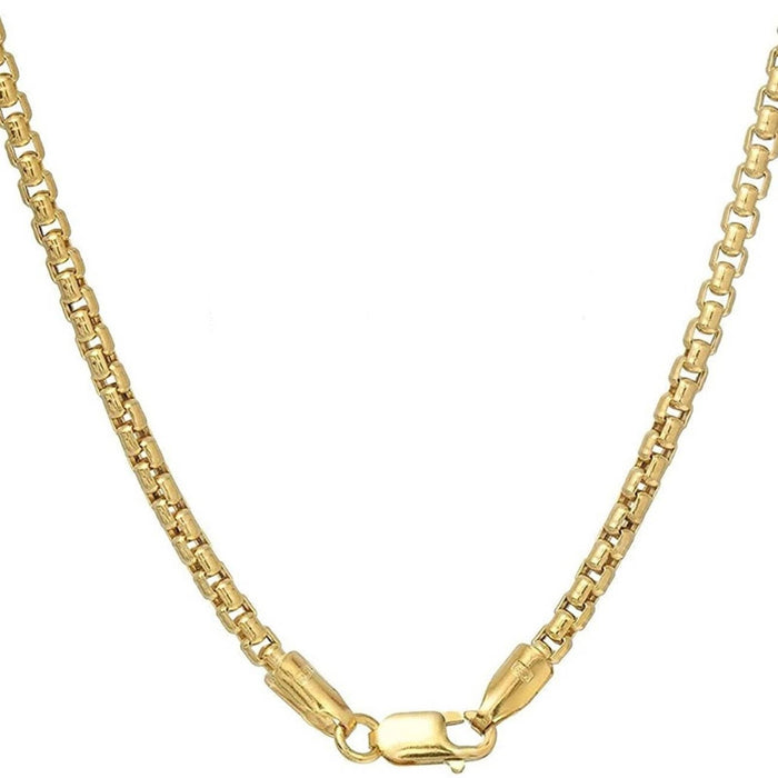 Venetian Box Link 2.7mm Chain Necklace 14K Gold