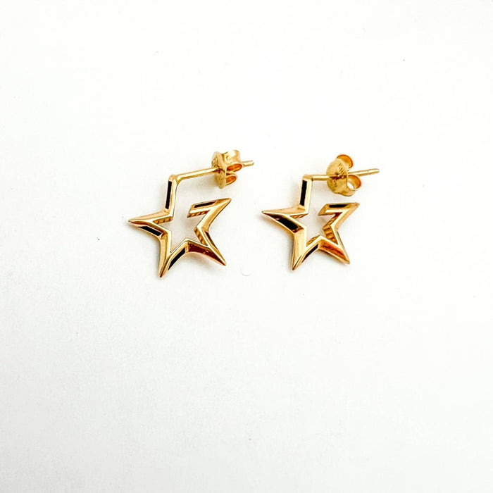 Star Hoop Earrings Earrings