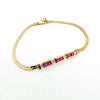 Vintage Ruby and Diamond Bracelet 14k Yellow Gold