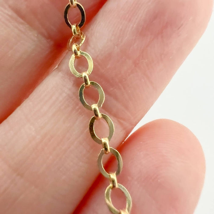 14K Yellow Gold Infinity Link Chain Necklace