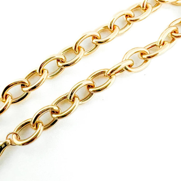 14k Yellow Gold Oval Link Bracelet