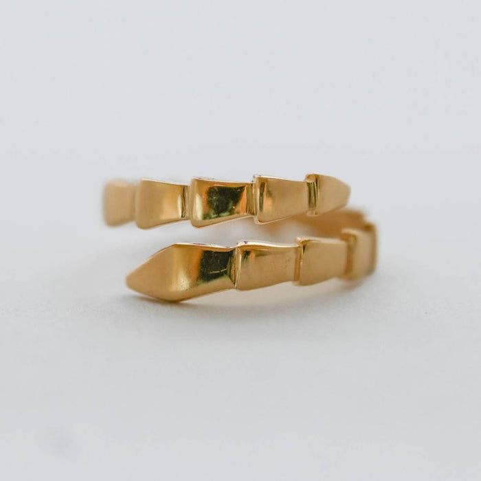 14k  Yellow Gold Serpentine Bypass Ring