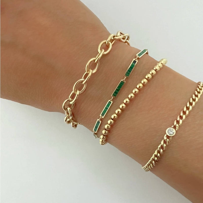 14k Yellow Gold Oval Link Bracelet