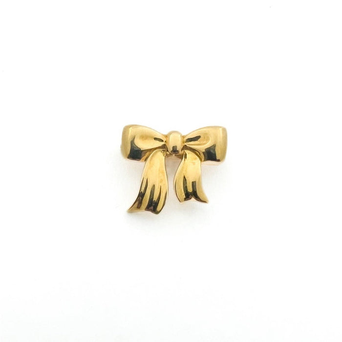 Tiffany & Co. Vintage 18K Yellow Gold Bow Brooch Pin.