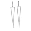 Diamond 18K White Gold Elongated Triangular Dangle Earrings