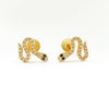 Diamond Snake Stud Earrings 14k gold