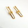 U link Earring Hoop Earrings 14K Yellow Gold