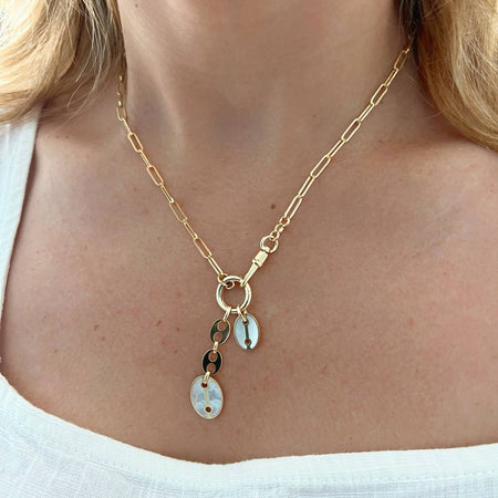 Mariner Charm Multifunctional  Necklace 14K Yellow Gold