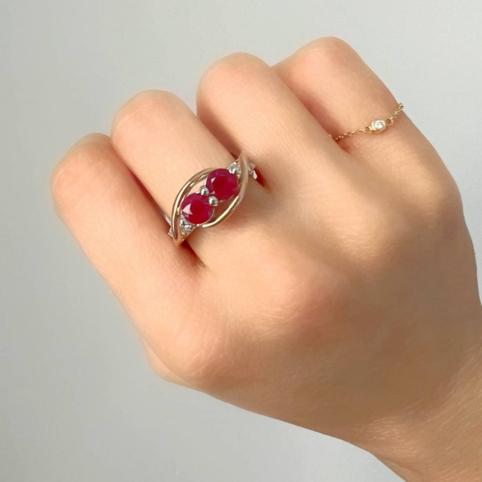 Ever Us Ruby and Diamond Ring 14K Gold