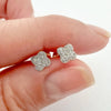 Diamond Clover Stud Earrings