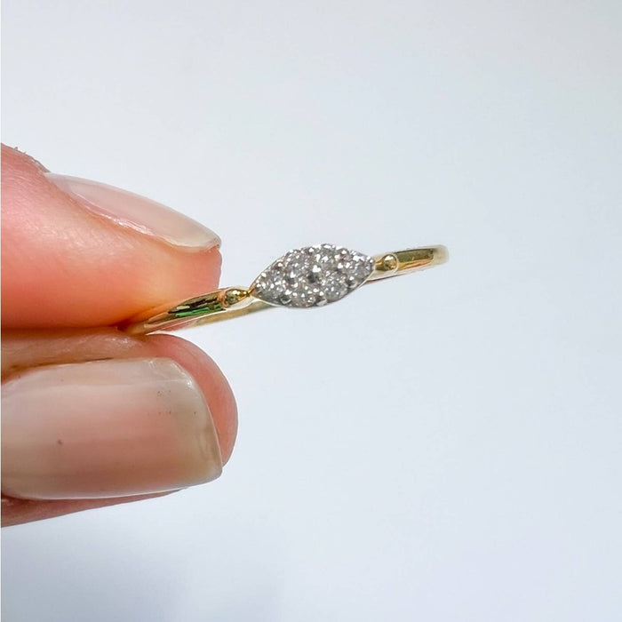 10K Yellow Gold Diamond Dainty Ring