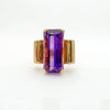 14K Yellow Gold Amethyst Vintage Ring