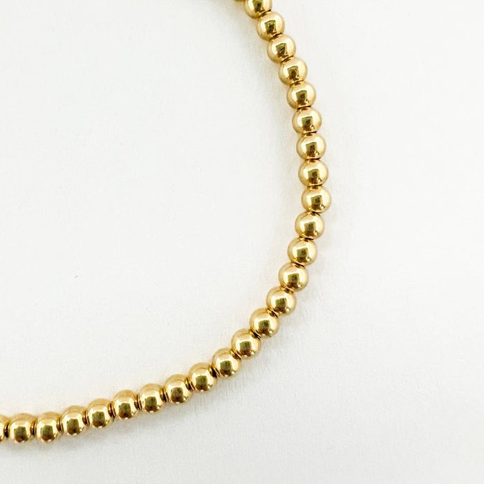 14K Yellow Gold Ball Bracelet