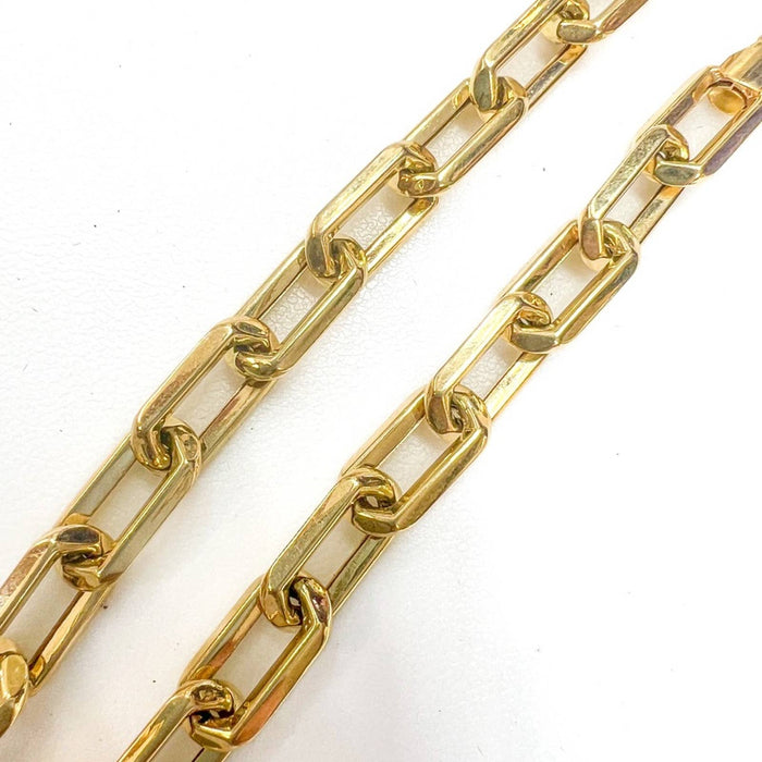 14K Yellow Gold Chunky Paperclip Necklace