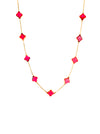 pink clover necklace 