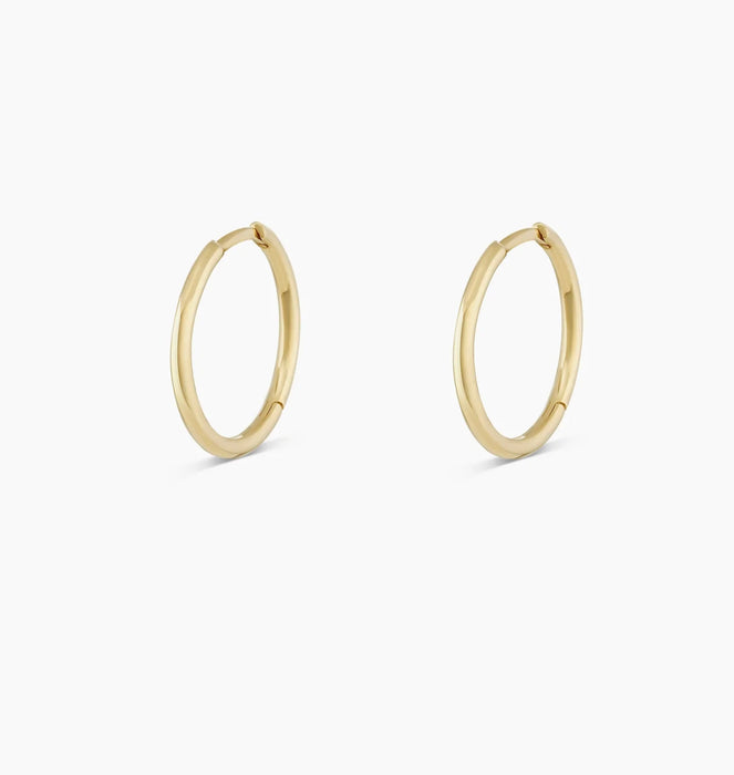 14K Yellow Gold 11mm Hoops