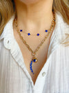 LAPIS LAZULI CLOVER NECKLACE