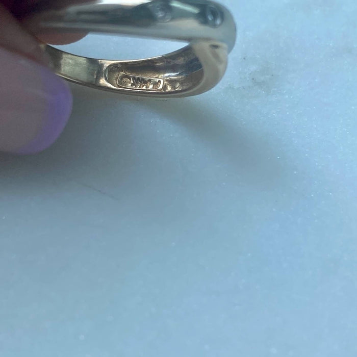 Infinity Diamond Ring 14K Two Tone Gold