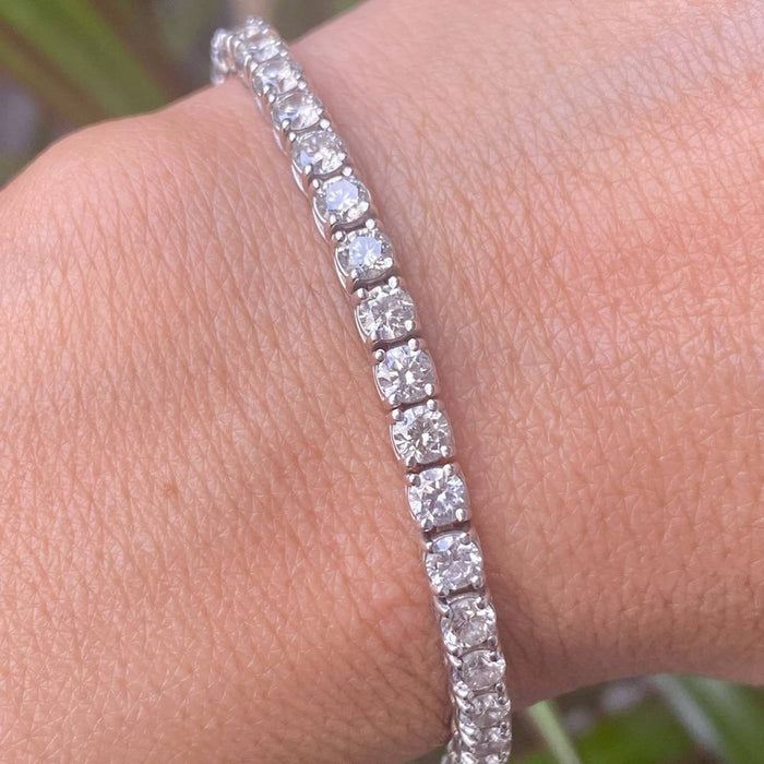 14K White Gold Diamond Tennis Bracelet