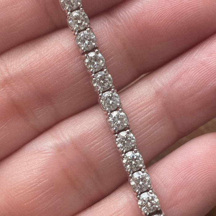 14K White Gold Diamond Tennis Bracelet