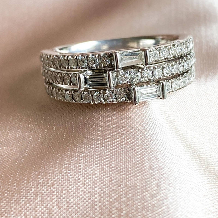 14K White Gold  Diamond Vera Wang Anniversary Band Ring