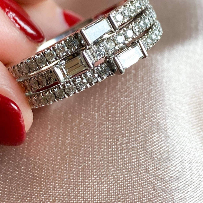 14K White Gold  Diamond Vera Wang Anniversary Band Ring