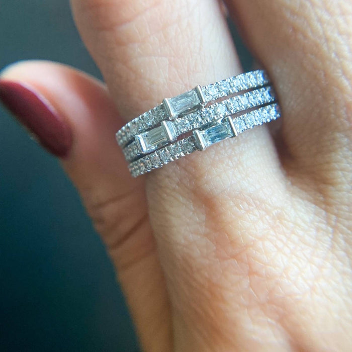 14K White Gold  Diamond Vera Wang Anniversary Band Ring