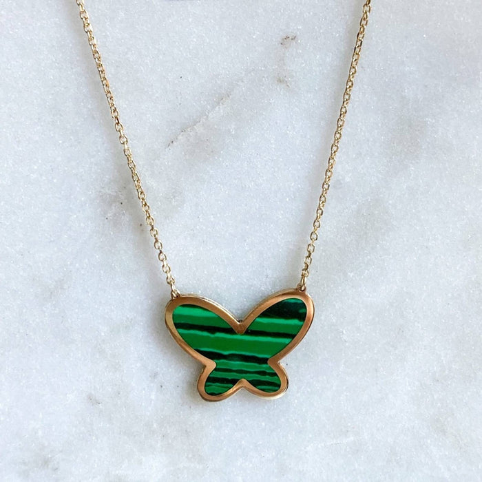 Malachite Butterfly Necklace