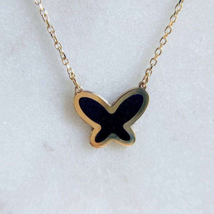  Onyx Butterfly Necklace