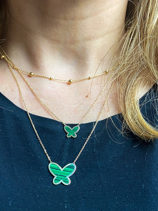  Malachite Butterfly Necklace