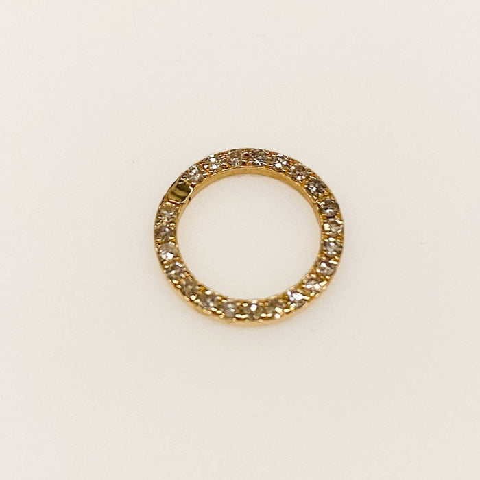 14K Yellow Gold Genuine Diamonds Circle Enhancer Connector