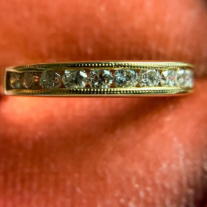 Vintage 14K Yellow Gold Diamond Band Ring