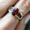 vintage garnet gold ring