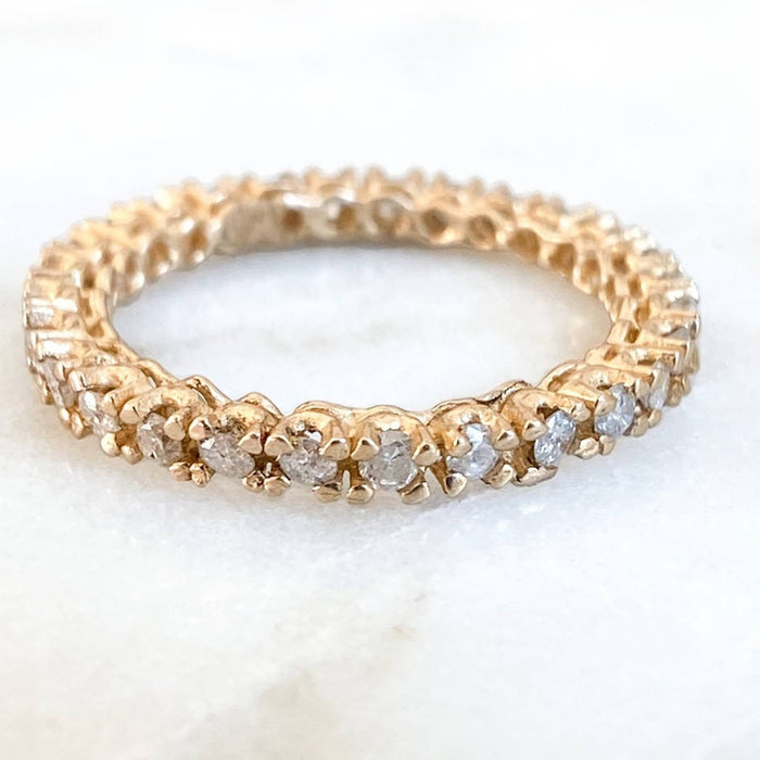 Vintage 14K Gold Diamond Eternity Ring