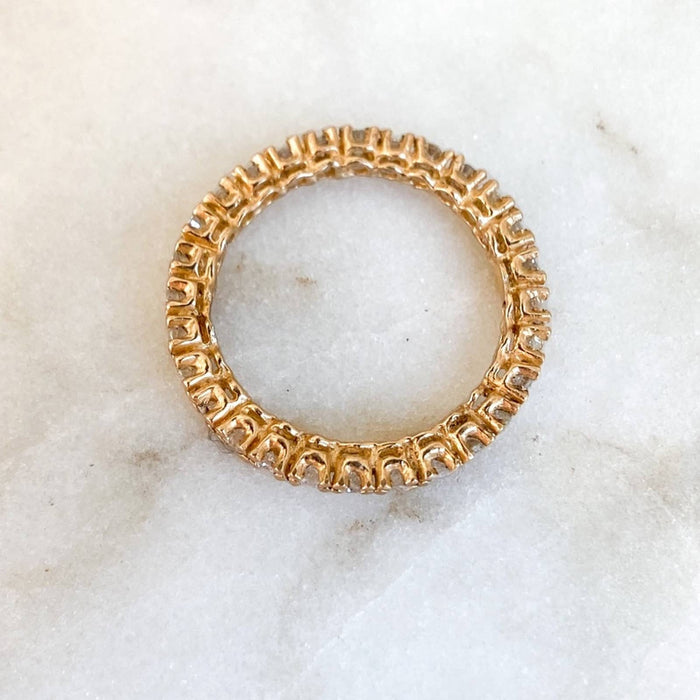 Vintage 14K Gold Diamond Eternity Ring