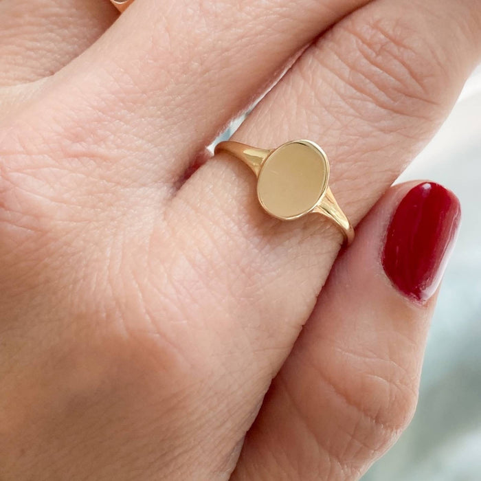 14K Yellow Gold Signet Ring