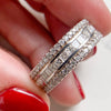 14K White Gold Diamond Thick Wedding Eternity Ring