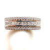 14K White Gold Diamond Thick Wedding Eternity Ring