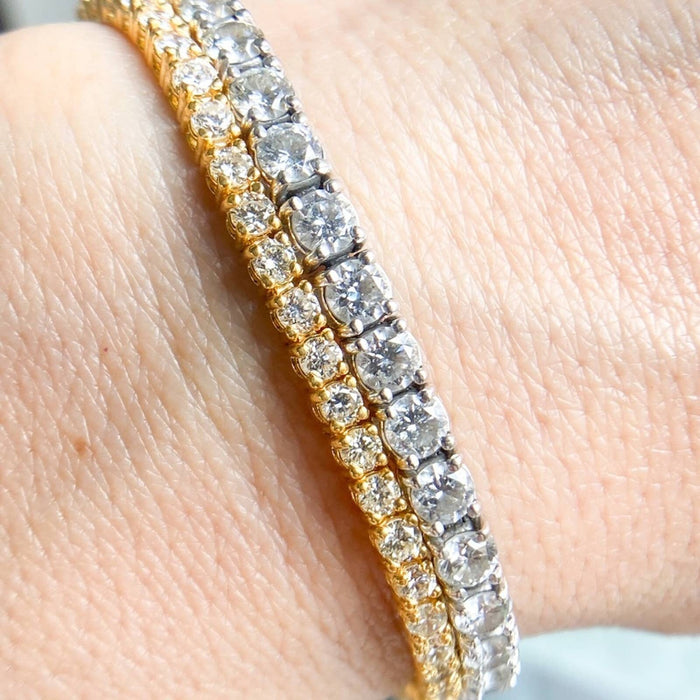 14K Yellow Gold 2 Carat Diamond Tennis Bracelet