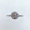 18K White Gold Diamond Halo Engagement Ring