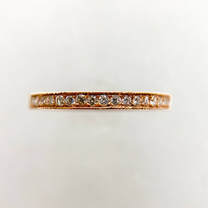 18K Rose Gold Eternity Diamond Ring