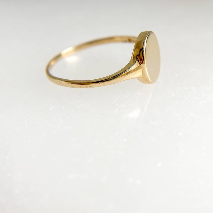 14K Yellow Gold Signet Ring