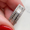 14K White Gold Diamond Thick Wedding Eternity Ring